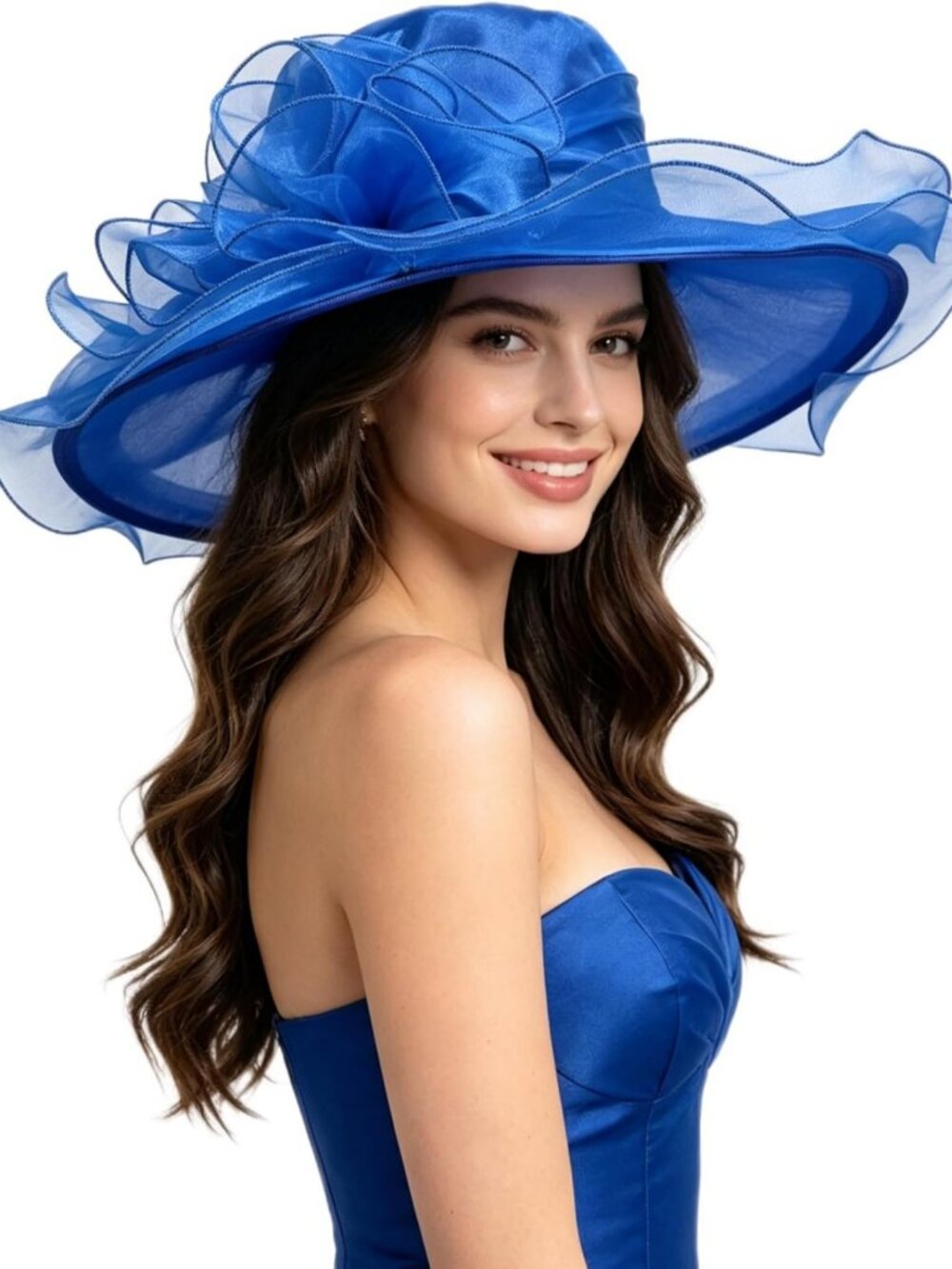 Elegant Women's Organza Fascinator Hat for Church, Bridal, Tea Party Events
